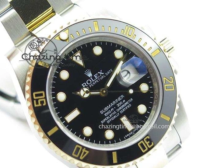 0301 Submariner 116613 LN Noob 1:1 Best Edition YG Wrapped Bezel Black Dial On SS YG Bracelet A Neat 3961